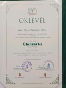 Ökoiskola cím